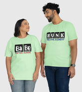 Babe And Hunk Unisex Half Sleeve T-Shirts (Pack of 2)
